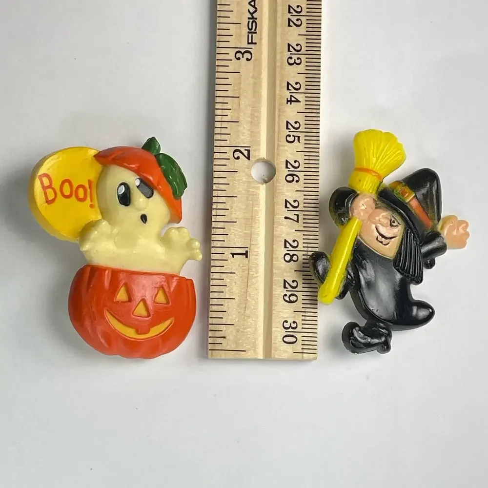 Vintage Halloween Pins 80s Hallmark Ghost Pumpkin Witch Spooky Novelty Teacher